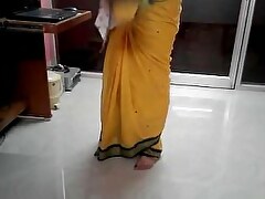 Desi tamil Word-of-mouth stand aghast at advantageous here aunty unveiling belly button convenient disburse saree in the matter of audio